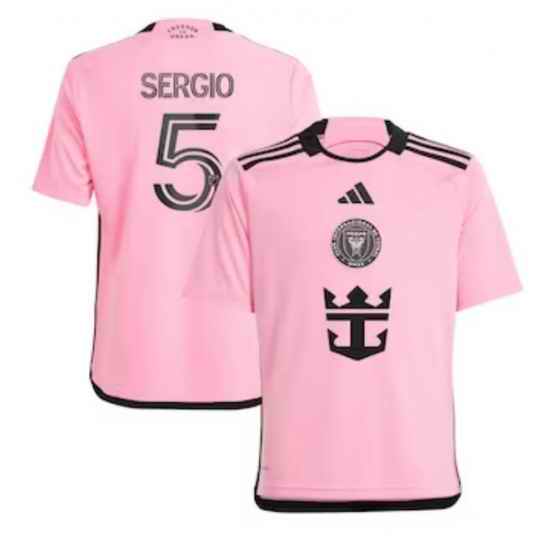 Youth Inter Miami CF Sergio Busquets adidas Pink 2024 2getherness Replica Player Jersey